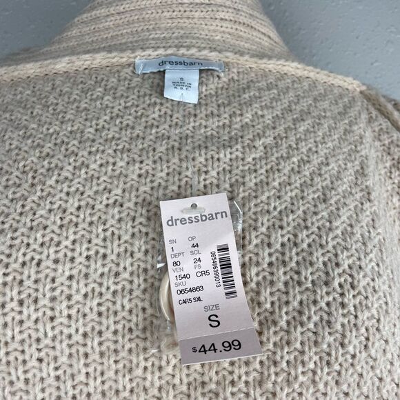NWT Dressbarn Womens Knit Poncho Wrap Neck Sweater with Snaps/Two Big Buttons S - Picture 8 of 8
